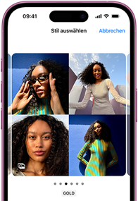 Fotografische Stile auf dem iPhone 16 umfassen Anpassungsm�glichkeiten f�r Farbt�ne und Farben
