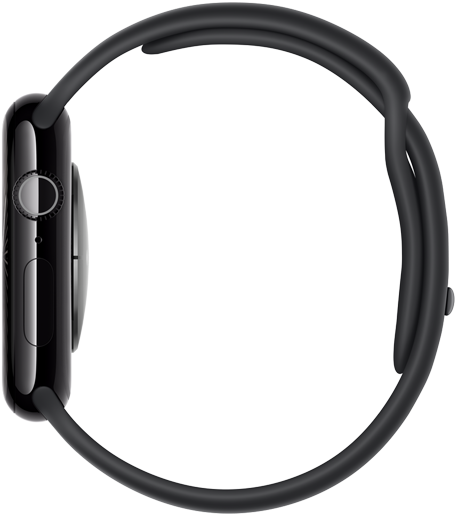 Die rechte Seite einer Apple Watch Series 10 zeigt ihre d�nne Form.