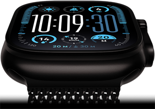 Das gesamte Display der Ultra 2 wird angezeigt, w�hrend es sich nach unten dreht.