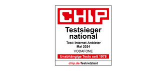 Vodafone Testsieger bei Chip Internet-Anbieter Test 2024
