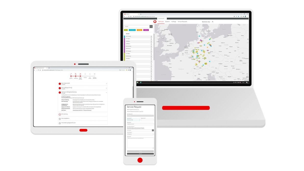 Benutzeroberfläche des Service-Monitors