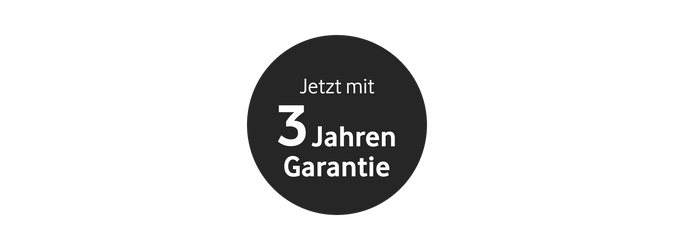 Jetzt mit drei Jahren Garantie