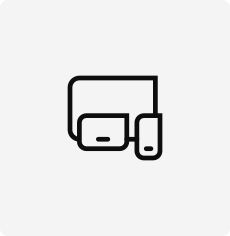 Icon mit TV, Tablet und Smartphone