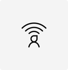 Icon mit Nutzer-Avatar und Wi-Fi-Icon