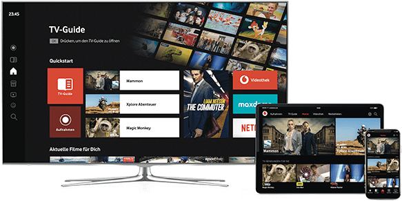 Ultrascharfes Fernsehen mit<br> 4K Anbieter Vodafone