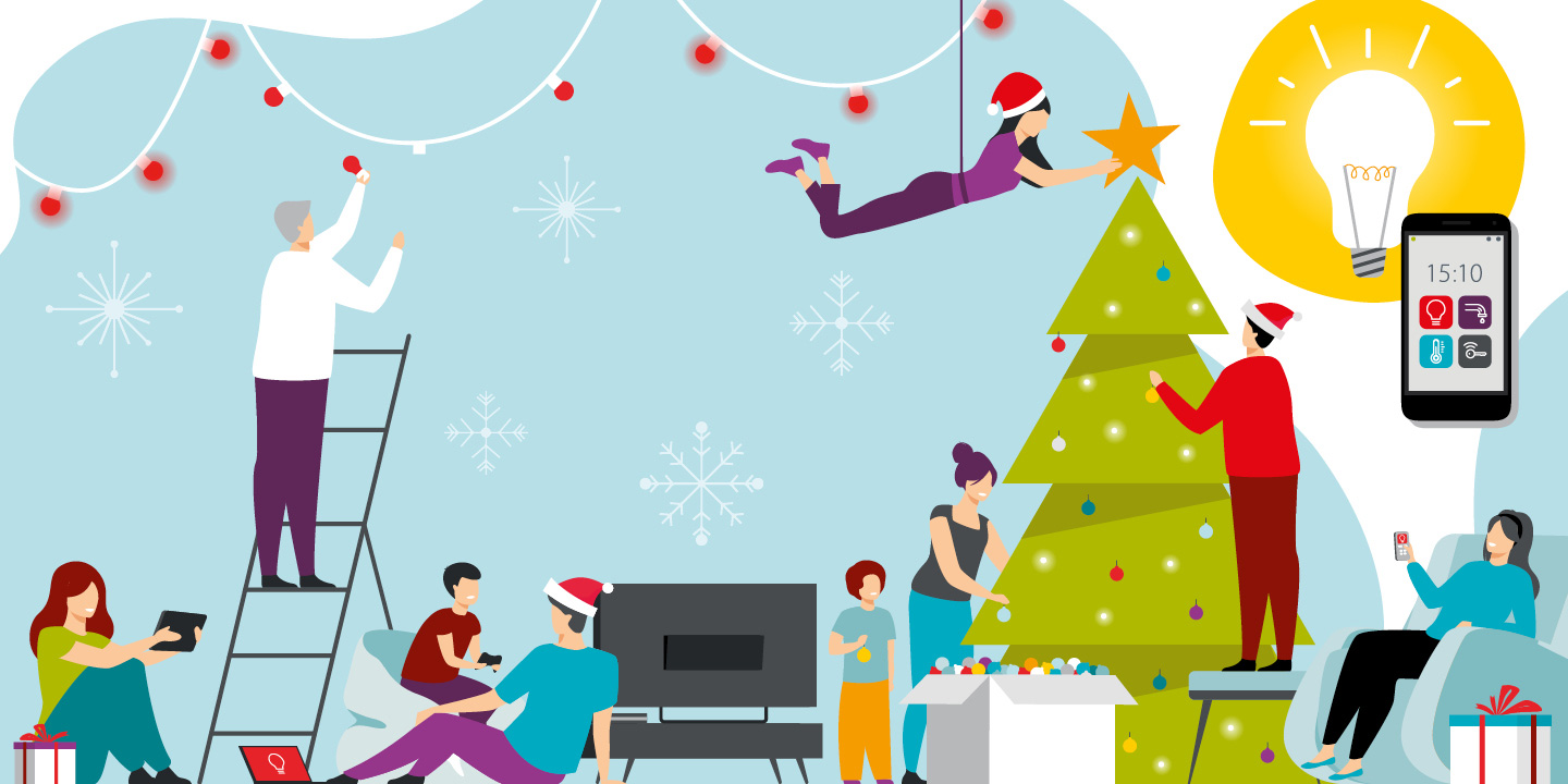 Smarte Weihnachtsbeleuchtung