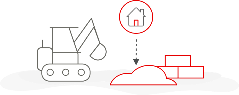 Hausanschluss Illustration