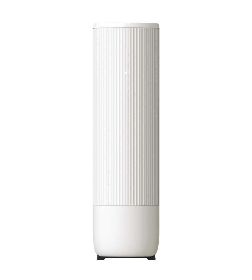 Produktfoto: Ultra Hub 7 Kabel. Aufrecht stehender Router in Frontansicht, in wei&szlig;.