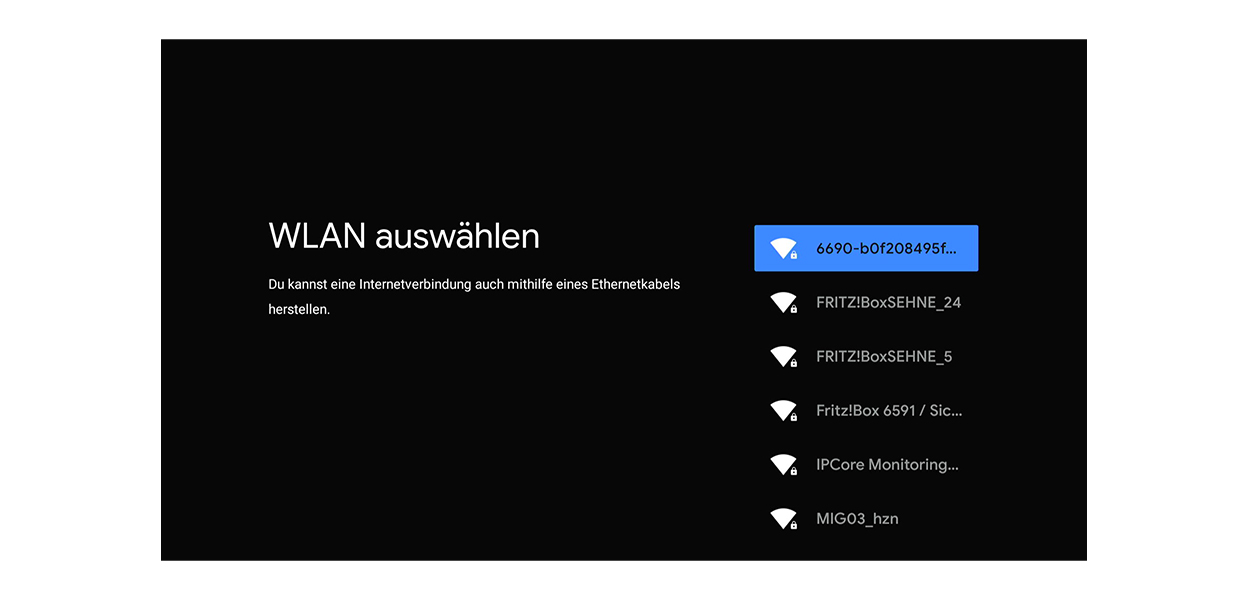 Anleitungsfoto: WLAN-Netzwerk wird ausgew&auml;hlt