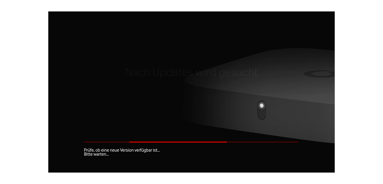 Anleitungsfoto: GigaTV ist mit dem Internet verbunden und pr&uuml;ft ob es eine neue Software-Version gibt