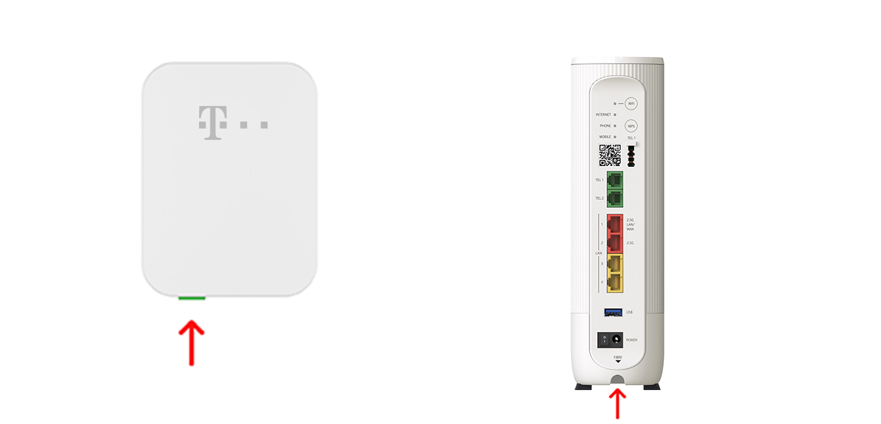 Anleitungsfoto: Zeigt die Glasfaserdose und die R&uuml;ckseite des Ultra Hub 7 Glasfaser