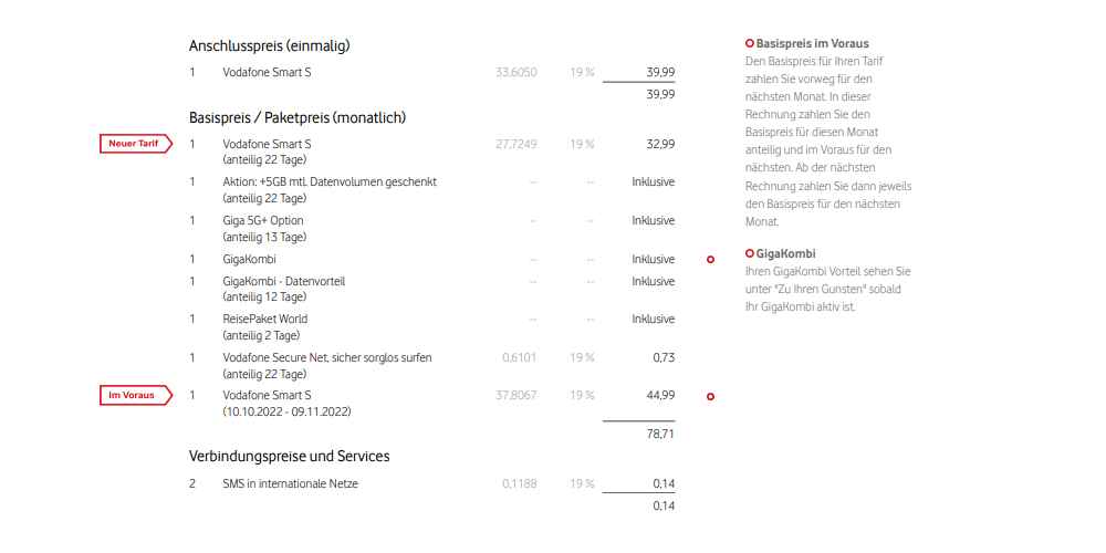 Mobilfunk-Rechnung Teil 3