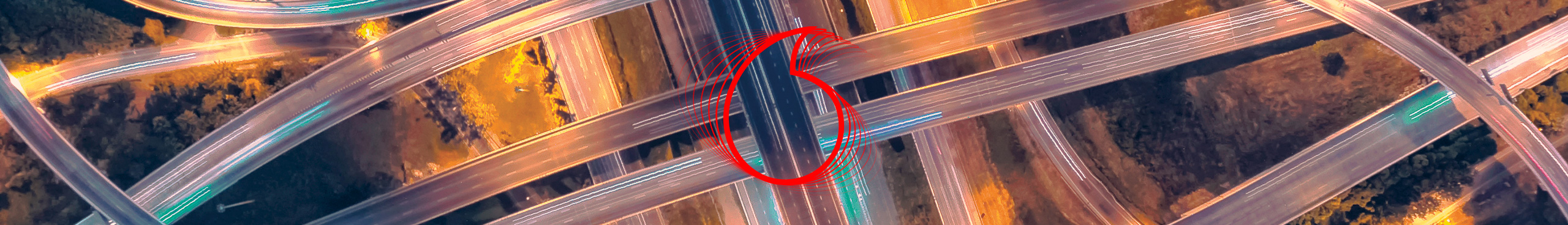 Futuristisches Stra&szlig;ennetz von oben