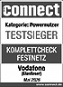 Connect Siegel Powernutzer sehr gut im Komplettcheck Festnetz von Vodafone Glasfaser 2026