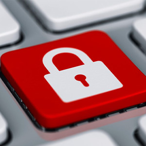 Computertaste mit Sicherheitsschloss