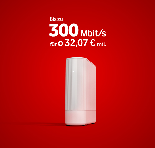 300 Mbit/s f&uuml;r 32,07 &euro; durchschnittlich pro Monat
