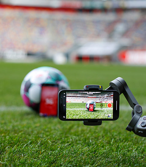 5G &Uuml;bertragung per Smartphone live aus dem Stadion