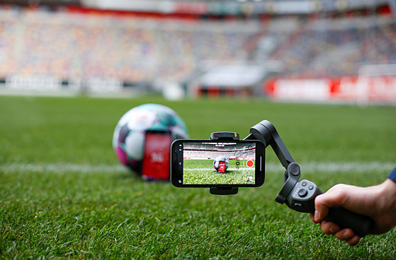 5G &Uuml;bertragung per Smartphone live aus dem Stadion