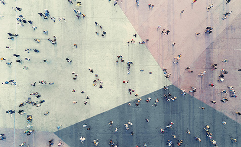 Menschen nutzen Private Cloud