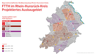 Rhein Hunsr&uuml;ck Kreis Karte