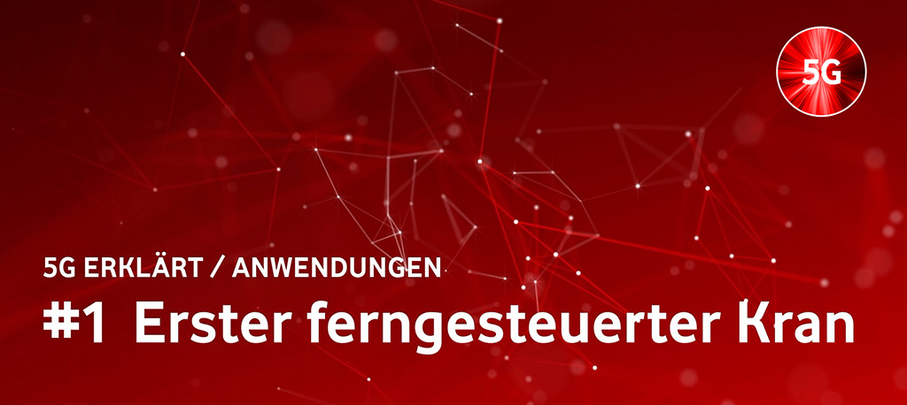 Schriftzug: 5G-Kran