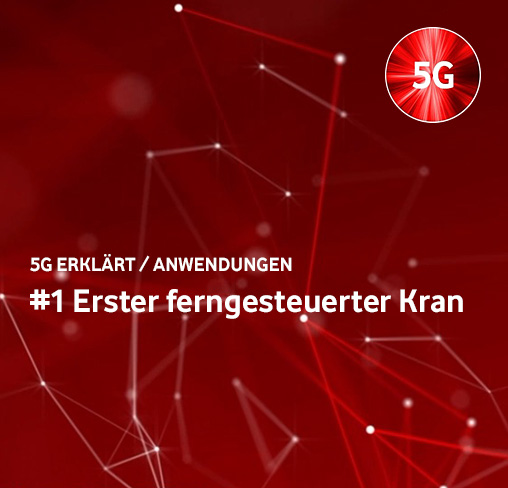 Schriftzug: 5G-Kran