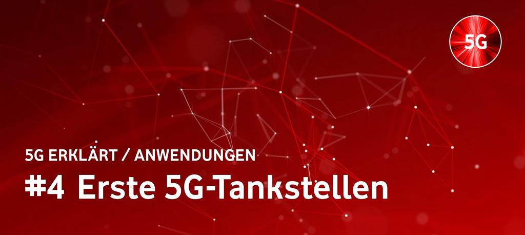 Schriftzug: Erste 5G-Tankstellen