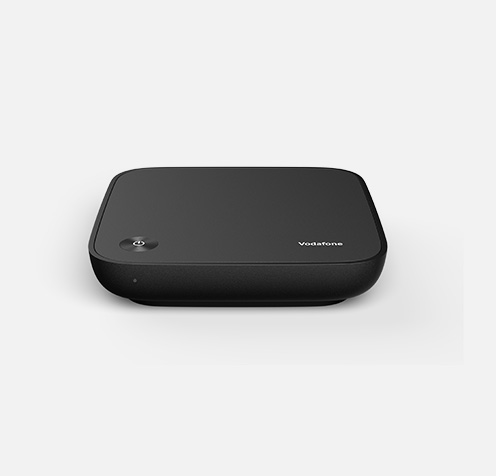 Produktfoto: GigaTV Home Box. Frontansicht. Farbe: Schwarz.