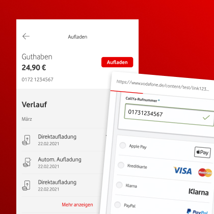 Guthaben von &uuml;berall aufladen