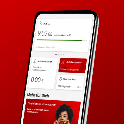 Erledige alles selbst mit der MeinVodafone-App