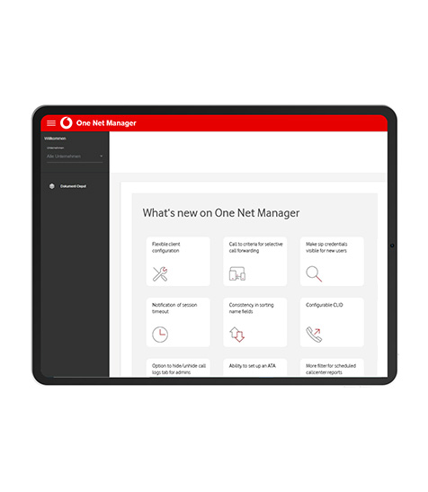 Nutzeroberfl&auml;che im One Net Manager