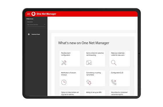 Nutzeroberfl&auml;che im One Net Manager