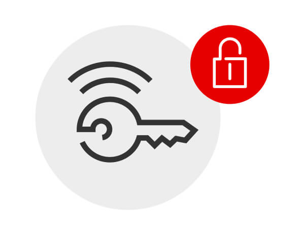 Icon sicherer mobiler VPN-Zugang