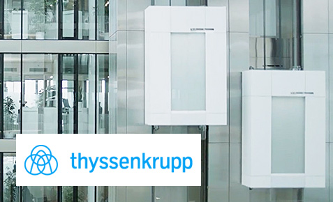 thyssenkrupp Logo und Aufz&uuml;ge