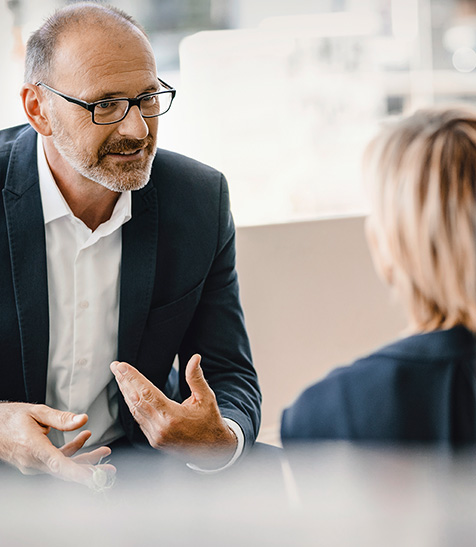 Business-Kunden in der Beratung