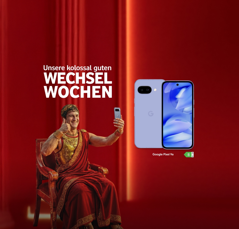Unsere kolossal guten Wechselwochen: Das Google Pixel 9a mit Energieeffizienzklasse B.