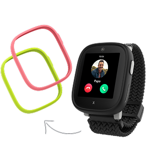 Uhransicht mit Zubeh&ouml;r in Schwarz/Lime und Schwarz/Pink